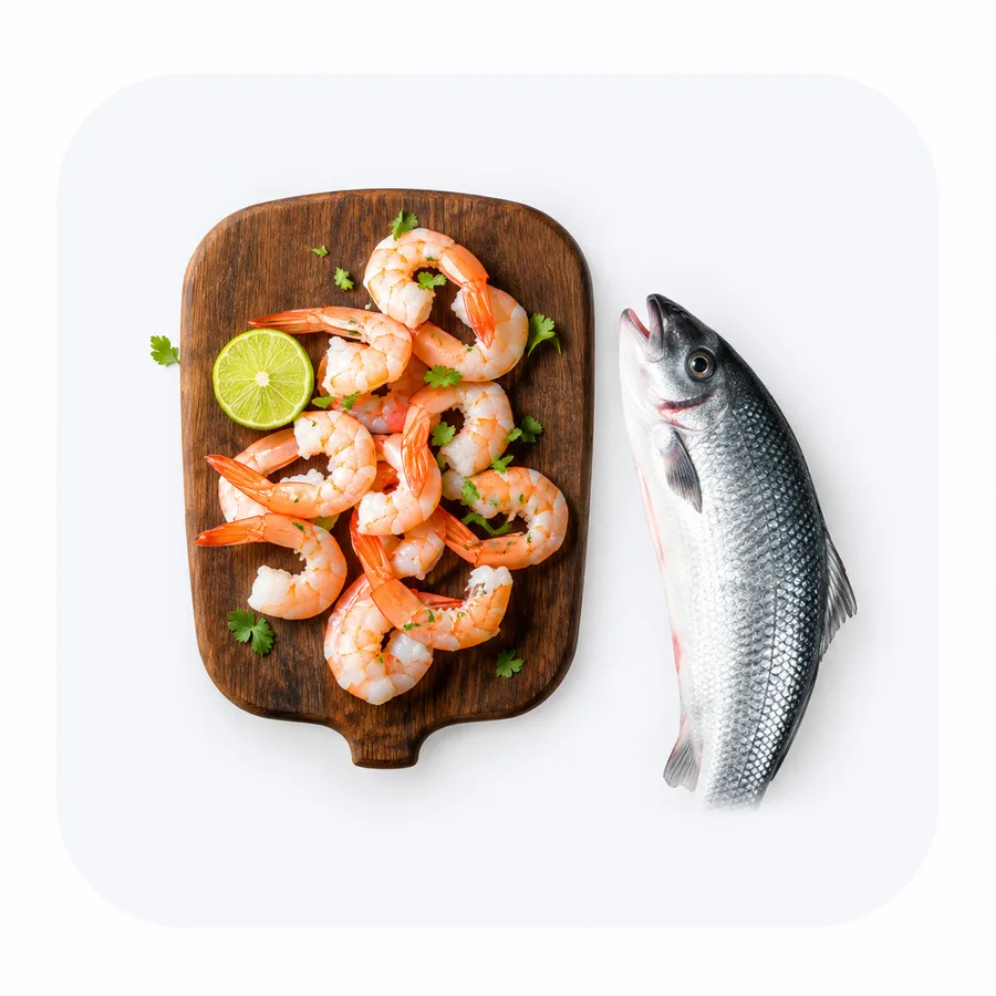 Fish, prawns& Seafood
