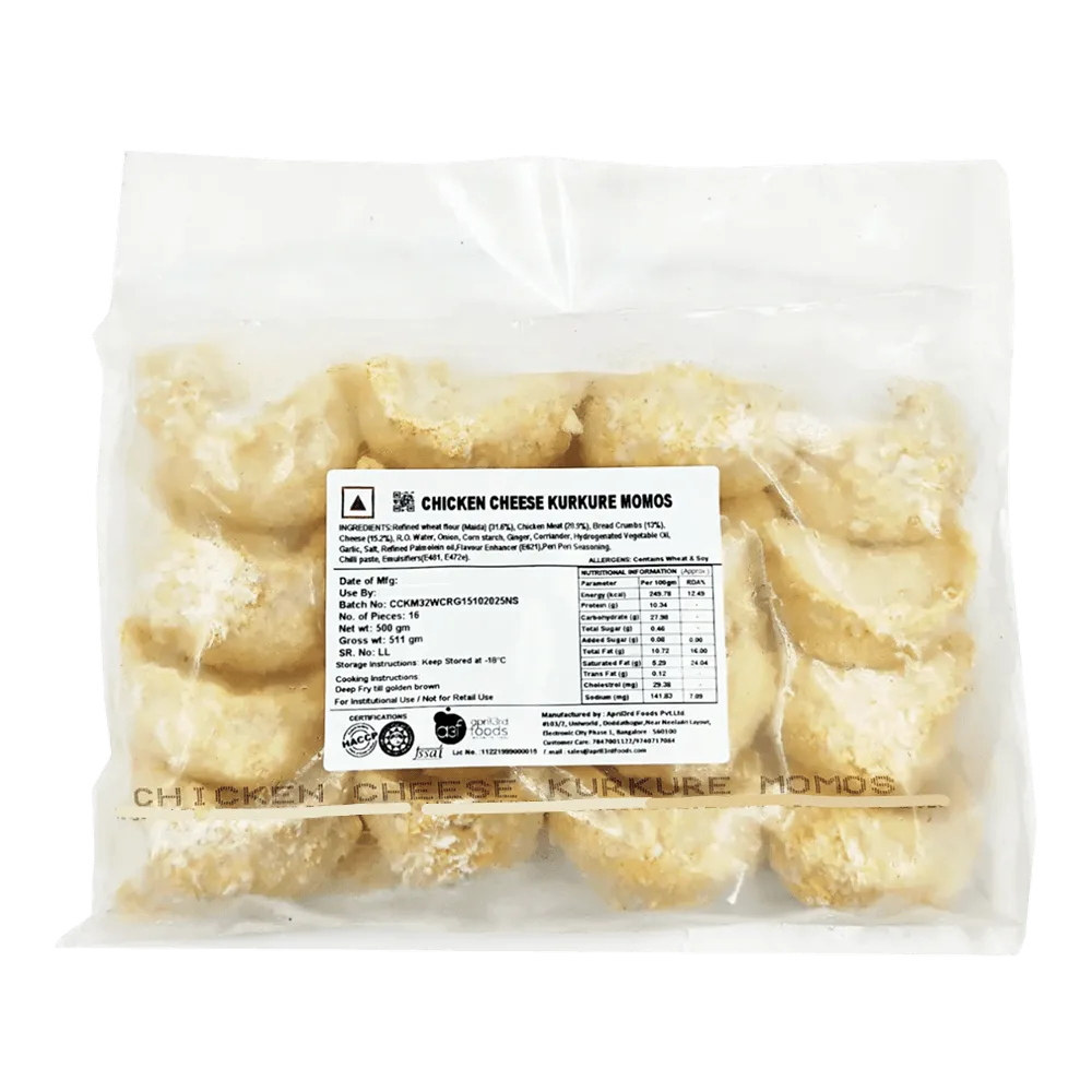 A3F - Chicken Cheese Kurkure Momos (16 Pcs)