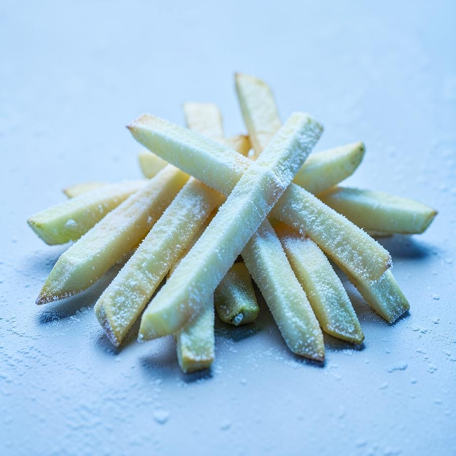 Golden frozen french fries