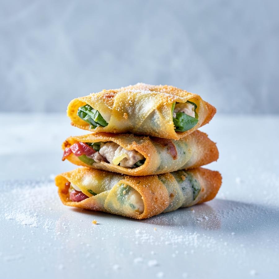 Crisp vegetable spring rolls